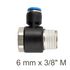 Swivel Elbow Pu 6mm X 3/8' M